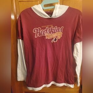 NFL Washington Redskins Vintage Women's Long Sleeve Hoodie T Size Medium